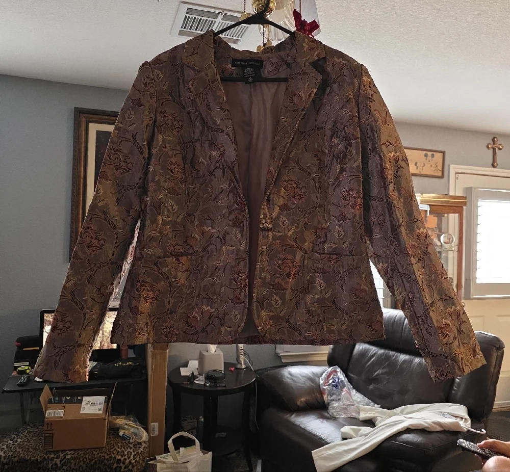 New York & Company Black Label with Multicolor Jacquard Detail - Picture 2 of 15